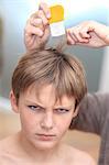 France, young boy and hair problem