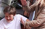 France, young boy and his mother.