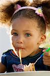 Little girl eating