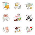 Set of various icons for sale