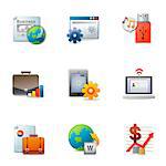 Set of various business related icons