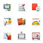 Set of various education related icons