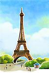 Illustration of Eiffel Tower