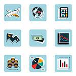 Set of various business related icons