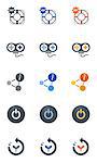Set of various technology related icons