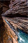 Rushing Water, Kermits Pool, Hancock Gorge, Karijini National Park, The Pilbara, Western Australia, Australia