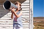 Girl with megaphone