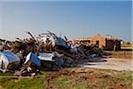 Tornado Damage in Residential Neighbourhood, Moore, Oklahoma, USA.