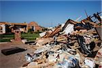 Tornado Damage in Residential Neighbourhood, Moore, Oklahoma, USA.