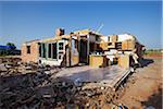 Tornado Damage to House, Moore, Oklahoma, USA.