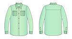 Outline green shirt vector illustration isolated on white. EPS8 file available.  You can change the color or you can add your logo easily.