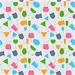 Seamless background pattern of retro alcoholic glass.