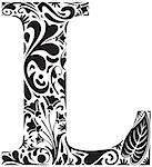 Floral initial capital letter L