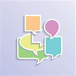 colorful illustration with speech bubbles  for your design