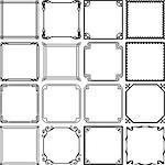 Set of decorative simple frames