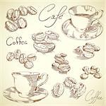 coffee background, this illustration may be useful as designer work