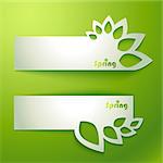 Abstract green banner