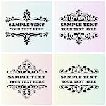 Set of decorative text frames