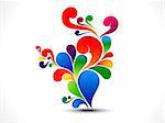 abstract colorful floral  vector illustration