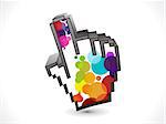 abstract colorful hand icon vector illustration