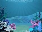 Illustration background of an underwater scene