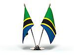 Miniature Flag of Tanzania (Isolated with clipping path)