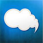 Blue Texture With Speech Bubble With Gradient Mesh, Vector Illustration