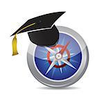 compass to education illustration design over a white background