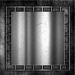 Grunge texture background with metal and concrete design