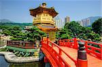 Golden Pavilion of Chi Lin Nunnery in Hong Kong, S.A.R.