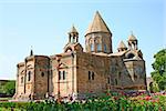 Mother Cathedral of Holy Etchmiadzin, one of the oldest churches in the world, it was first built by Saint Gregory the Illuminator as a vaulted basilica in 301-303, when Armenia had just adopted Christianity as a state religion (the first such in world history).