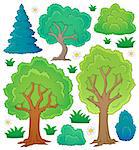 Tree theme collection 1 - eps10 vector illustration.