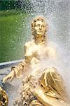 Golden Woman Fountain at Linderhof Castle Bavaria Germany