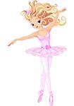 Illustration of beautiful dancing ballerina
