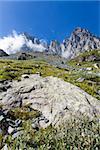 Path to the top of Monviso mountain, one of the most scenic mountain of Alps