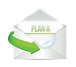 plan a email information concept illustration design over white