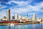 View of Yokohama, Japan. The city is the second largest in the country.