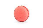 pink macaroon isolated on white background