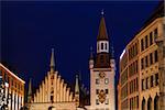 Marienplatz in the Evening, Munich, Bavaria, Germany