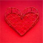 Red heart shaped ornamental box