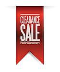 clearance sale red banner illustration design over white