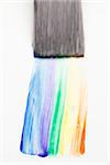 Paintbrush with a rainbow brush stroke for gay pride