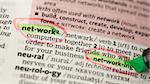 Network definition circled in red and highlighted in green in the dictionary