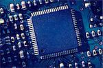 Blue micro electronic circuit