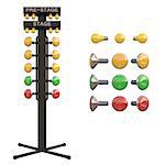 Christmas tree starting system used in drag racing contest.  Over white, easy to isolate.