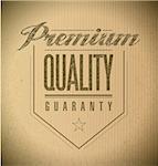 premium quality seal banner illustration design over a cardboard texture