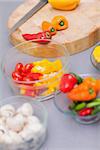 Selection of vegetables on a table