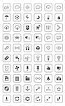 Icons and pictograms set. EPS10 vector illustration.