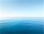 Blue sea and a clear blue sky