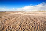 windy sand beach by North sea in Holland